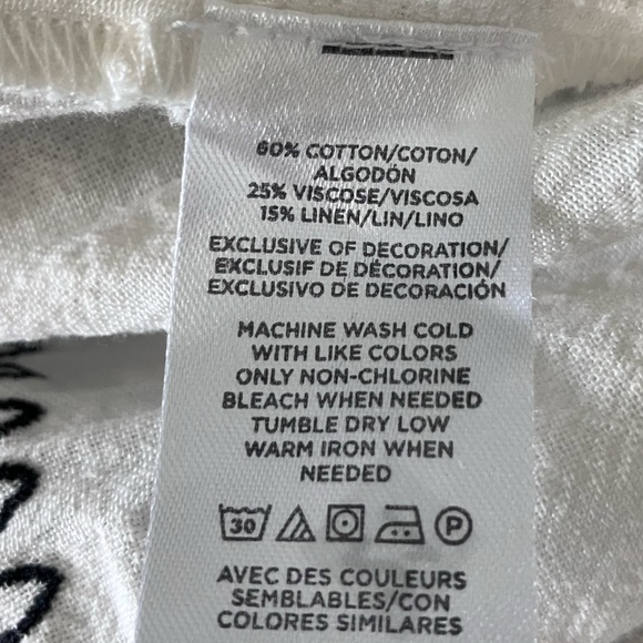 LOFT White & Black Peplum Flutter Sleeved Cotton Blend Top NWT Size XL - Picture 12 of 12